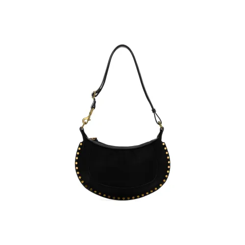 ISABEL MARANT Телячья кожа Полумесяц Сумка Портативная Сумка через плечо Сумка на плечо Женская Черная