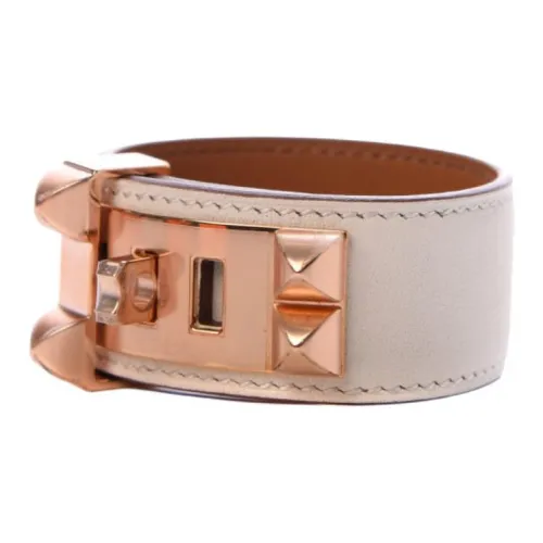 HERMES Кожа Наручные повязки Унисекс Белый