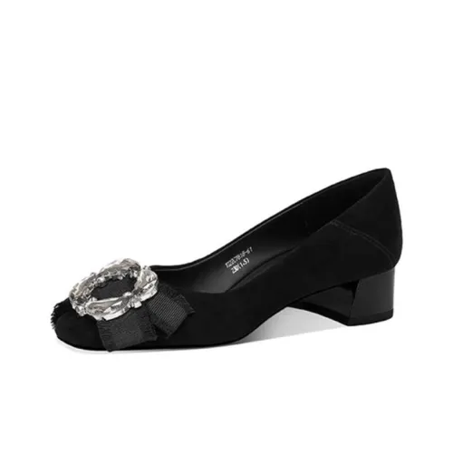 JESSICA SOPHIA Грубый каблук Мода Одежда Обувь Повседневная обувь 3 см Женская Черная