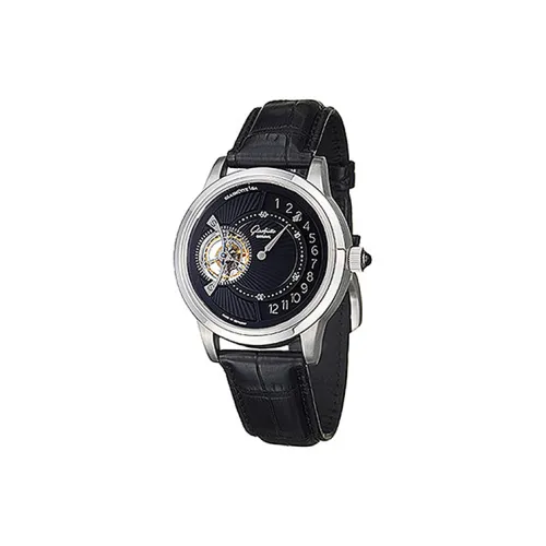 Glashütte Original Механизм с ручным заводом Мужские часы SENATOR 39,9 мм Черные