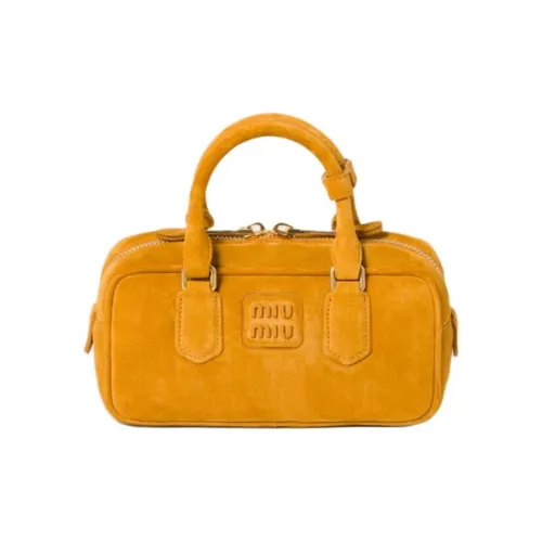 MIU MIU Arcadie series Замша Сумка Женская Желтая