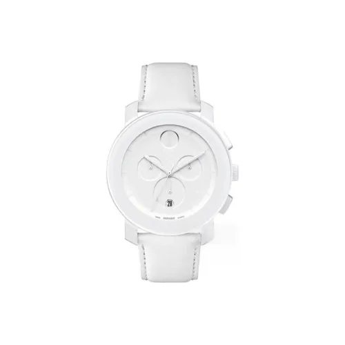 MOVADO Porter Collection Кварцевый механизм Унисекс Часы 43,5 мм Белый циферблат TR90 Композитный материал Корпус часов