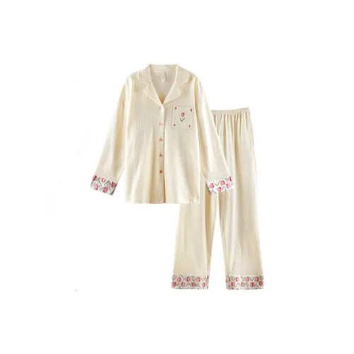 Empowering Words Пижамный комплект женский абрикосовый