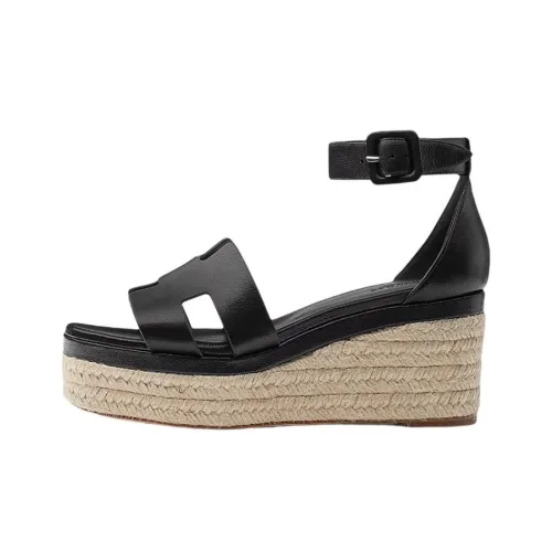 HERMES One Ремень Сандалии Женские Черные