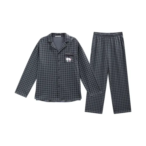 GUKOO x Sanrio Hello Kitty Пижамный комплект Мужской Темно-синий