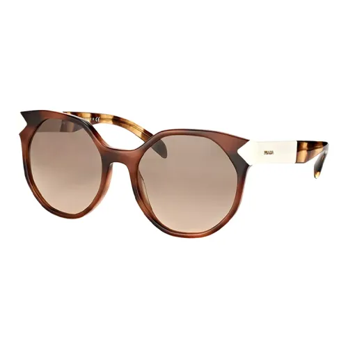 PRADA Пластик Кошачий глаз Солнцезащитные очки Женские Черепаховый