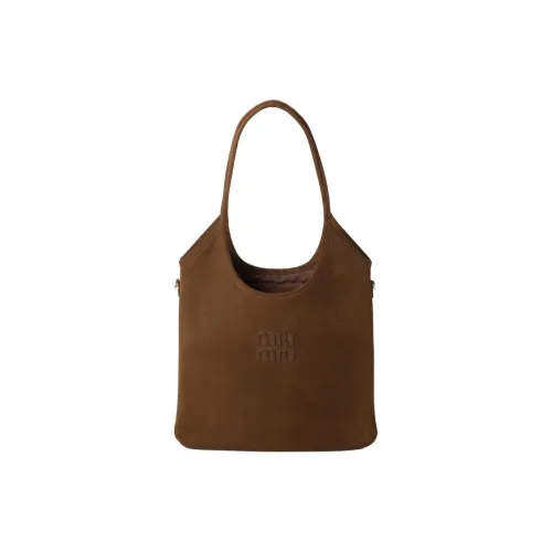 MIU MIU Ivy Suede Tote Bag Shopping Bag Shoulder Bag Handbag Women's Cocoa Brown