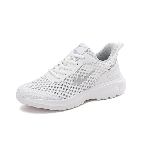 Binary Амортизация Rebound Высота Увеличение Легкий Bottom Resistant Низкий Топ Беговые кроссовки Женские Белый Серый