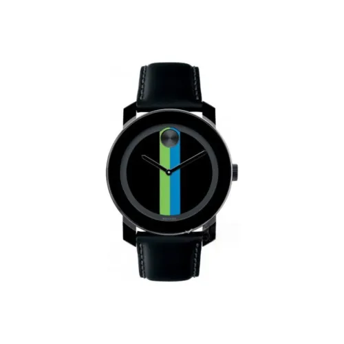 MOVADO Porter Collection Кварцевый механизм Унисекс Часы 42 мм Черный циферблат Корпус из нержавеющей стали Кожаный ремешок