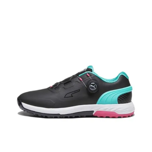 PUMA Alphacat Nitro Low Топ Обувь для гольфа Мужская Черная Зеленая