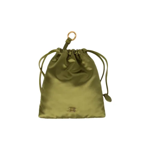 MIU MIU Сатиновый клатч женский цвет плющево-зеленый