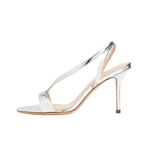 SCAROSSO One Ремешок Сандалии 8,5 см Женские Серебряные