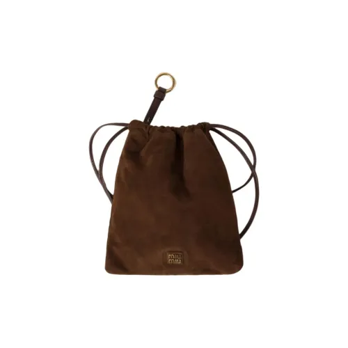 MIU MIU Замша Клатч Женский Какао-Коричневый
