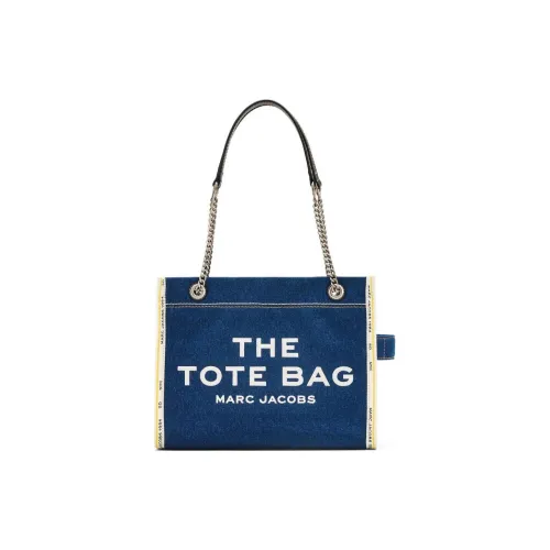MARC JACOBS Хлопок Деним Сумка-тоут Сумка для покупок Сумка через плечо Сумка среднего размера Женская Синяя