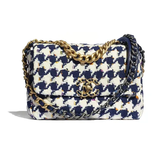 CHANEL 19Bag Мягкая Твидовая Ткань Сумка через плечо Средняя Женская Многоцветная