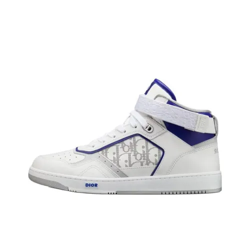 DIOR B27 Высокие Топы Стильные Скейтбординги Мужские Белые Фиолетовые