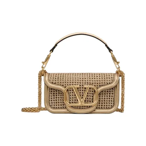 Valentino Кожа Сумка Сумка через плечо Маленькая Унисекс Золотая