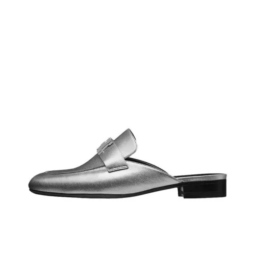 HERMES Trocadero Домашние тапочки Женские Серебряные