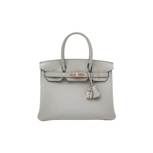 HERMES Birkin Коровья кожа Togo Сумка Birkin Сумка Женская 4Z Gris Mouette Серый цвет чайки