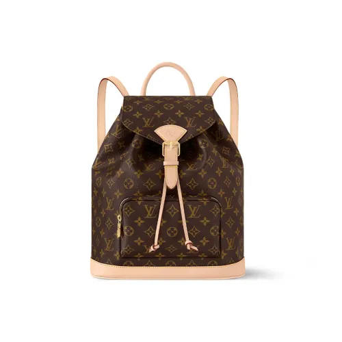 LOUIS VUITTON Montsouris Monogram Coated Canvas Trumpets Backpack Backpack Medium Women's Brown