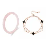 Вишневый цветок, розовое золото, четырехлистный клевер, одежда, наборы [сплав]