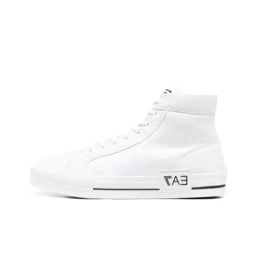 EMPORIO ARMANI EA7 Высокие Кроссовки для скейтбординга Мужские Белые
