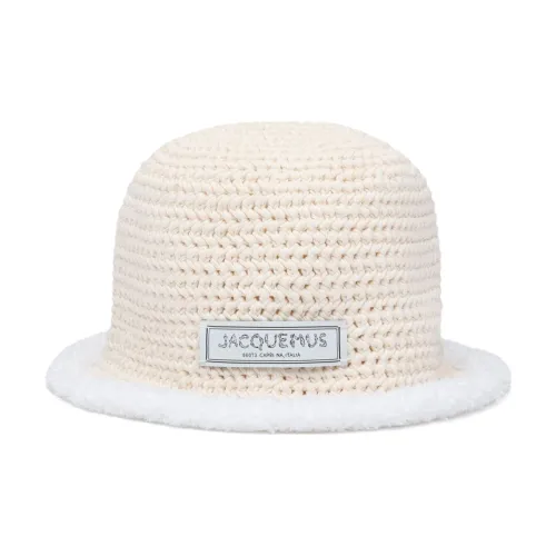 Jacquemus Шапки и Кепки Хлопковая Ткань Мужской Экрю
