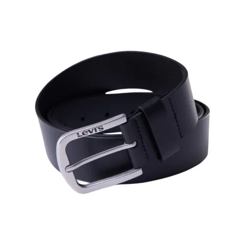Levi's Логотип Украшение Металл Кожаные ремни Мужской Черный
