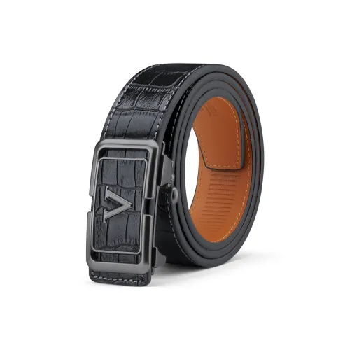 WilliamPOLO Ремни из коровьей кожи Мужские Металлические 3,4CM Ширина