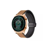 Светло-коричневый [Кожа + Силиконовая магнитная пряжка ремень - Премиум версия]