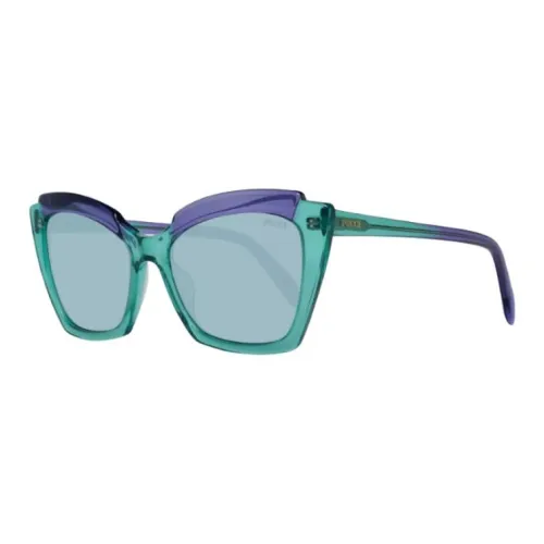 EMILIO PUCCI Пластик Кошачий глаз Солнцезащитные очки Женские Зеленый