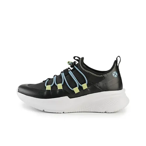 Hush Puppies Slip-Resistant Низкий Топ Повседневная Обувь Женская Смелый Черный Ткань