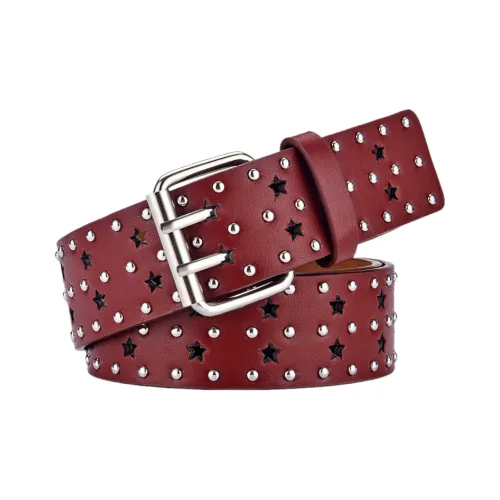 Ремень Emperor Penguin Stud Западный Cut Out Звезда в форме звезды двойная шпилька Cut Out американский кожаные ремни женские