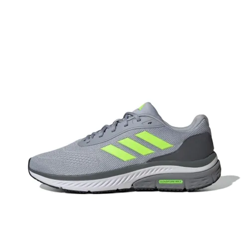 Adidas Cloudfoam Slip-Resistant Breathable Lightweight Low-Top Casual Shoes Men's Gray Yellow Adidas Cloudfoam Slip-Resistant Дышащий Легкий Низкий Топ Повседневная Обувь Мужская Серый Желтый