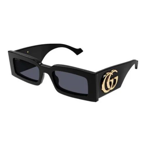 GUCCI Ацетат Прямоугольные Солнцезащитные очки Женские Черные
