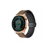 Глубокий коричневый [Кожа + Силиконовая магнитная пряжка ремень - Премиум версия]