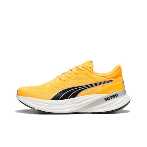 PUMA Magnify Nitro 2 Slip-Resistant Abrasion-Resistant Low-Top Беговые кроссовки Мужские Желтые