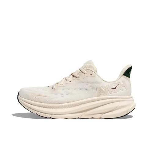 HOKA ONE ONE Clifton 9 Low Top Trail Бег Марафон Тренировки Беговые кроссовки Мужской Бежевый