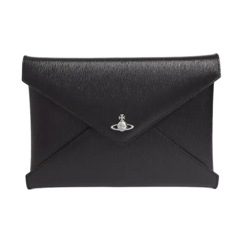 Vivienne Westwood кожаный клатч женский черный