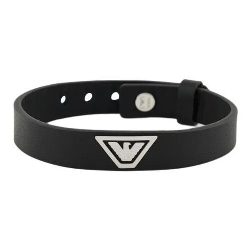 EMPORIO ARMANI Стальной Наручные повязки Мужской Черный