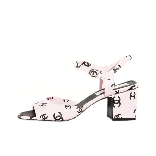 CHANEL Стильные Сандалии Женские Розовые Черные