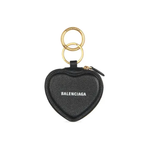 Balenciaga Коровья кожа крупнозернистая Кольцо для ключей Key Pouch Женское Черное