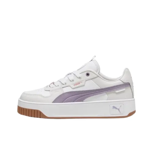 PUMA Carina Street Скейтборд Кроссовки Низкие Белые Светло-фиолетовые Серые Женские