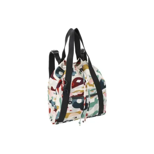 Kipling Полиамид Рюкзак Женские Бежевый и Многоцветный