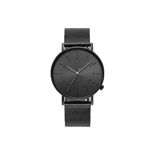 AIVN Кварцевый механизм стальной ремешок мужские часы черный циферблат