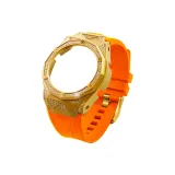 Золотой ободок + оранжевый ремешок