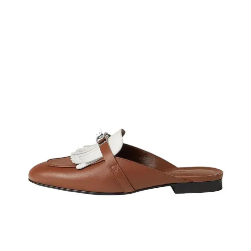 HERMES Oz Слипоны Женские Коричневый