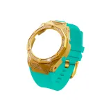 Золотой ободок + синий ремешок TF