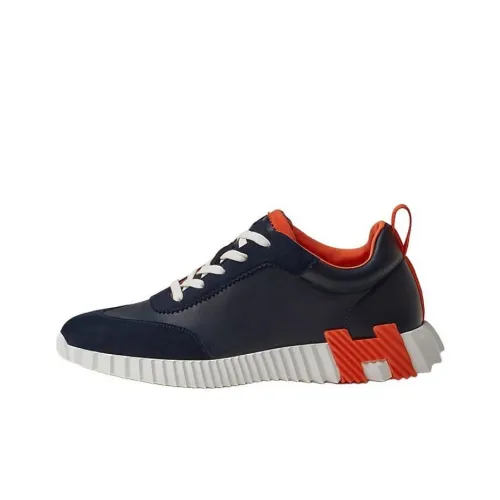 HERMES Bouncing Низкие Кроссовки для спорта Мужские Синие Оранжевые