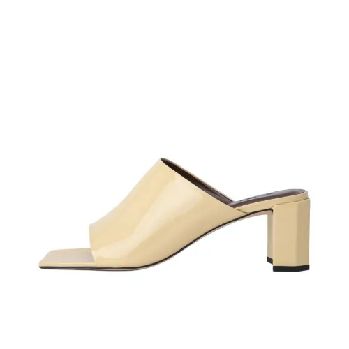 By Far Слипоны 6 см Женские Светло-желтые